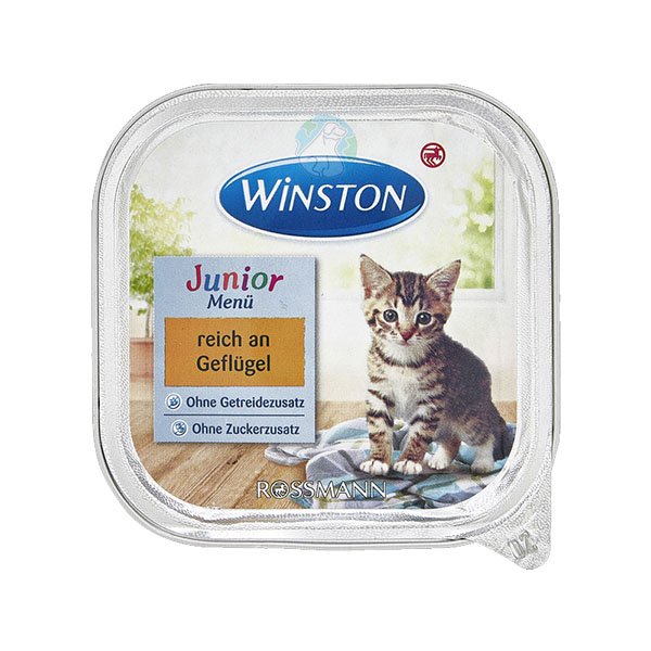 ووم بچه گربه با طعم مرغ 100 گرمی winston